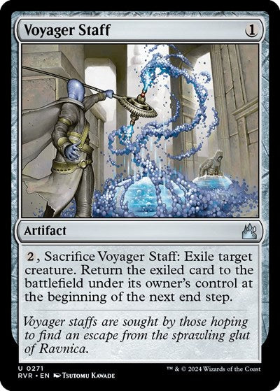 Voyager Staff (Ravnica Remastered) Light Play