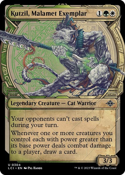 Kutzil, Malamet Exemplar (Showcase) (The Lost Caverns of Ixalan) Light Play Foil