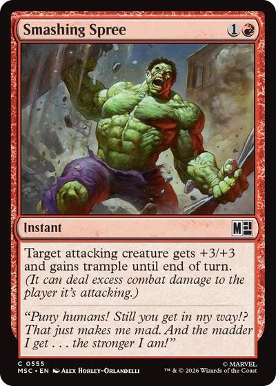 Smashing Spree (Commander: Marvel Super Heroes) Light Play