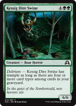 Kessig Dire Swine (Shadows Over Innistrad) Light Play