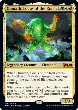 Omnath, Locus of the Roil (Magic 2020 Core Set) Light Play