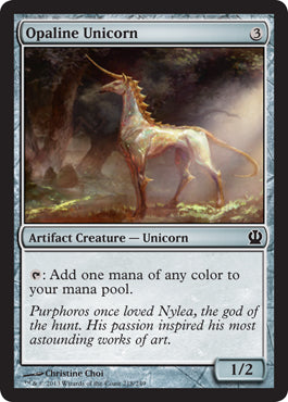 Opaline Unicorn (Theros) Light Play Foil