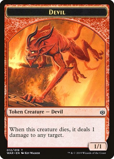Devil Token (War of the Spark) Light Play