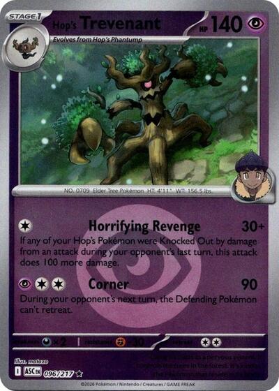 Hop's Trevenant - 096/217 (Energy Symbol Pattern) (ME: Ascended Heroes) Light Play Reverse Holofoil
