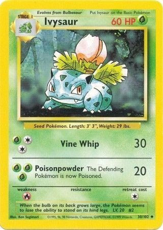 Ivysaur (Base Set) Heavy Play