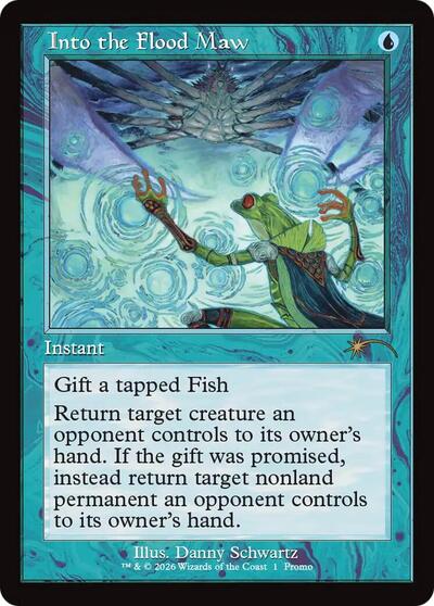 Into the Flood Maw (Retro Frame) (Promos: WPN and Gateway) Light Play Foil