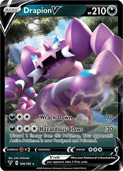 Drapion V (SWSH04: Vivid Voltage) Light Play Holofoil