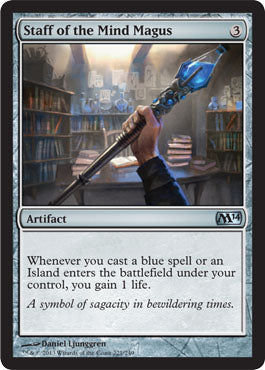 Staff of the Mind Magus (Magic 2014 Core Set) Light Play