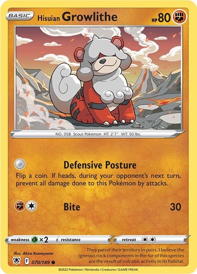 Hisuian Growlithe (SWSH10: Astral Radiance) Light Play