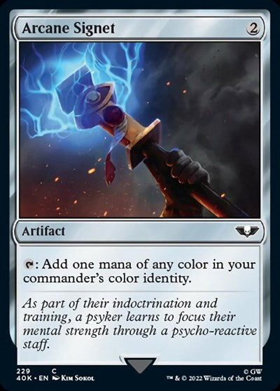 Arcane Signet (229) (Universes Beyond: Warhammer 40K) Light Play