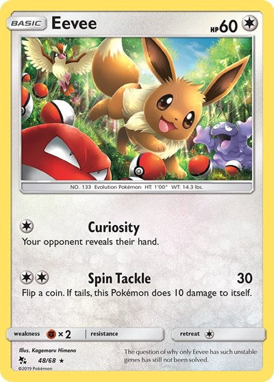 Eevee (48) (Hidden Fates) Light Play Holofoil