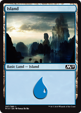 Island (267) (Magic 2019 Core Set) Light Play