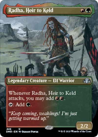 Radha, Heir to Keld (Borderless) (Dominaria Remastered) Damaged / Poor