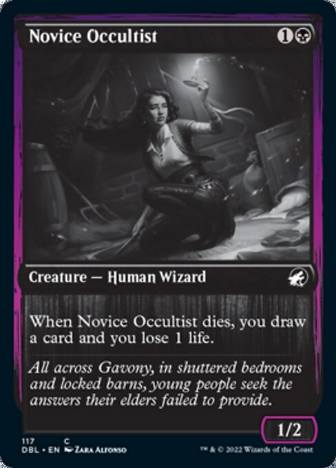 Novice Occultist (Innistrad: Double Feature) Light Play Foil