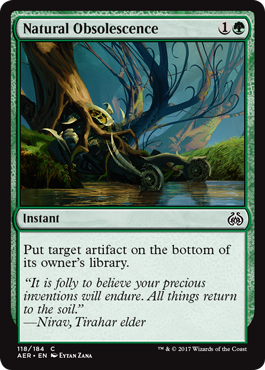 Natural Obsolescence (Aether Revolt) Light Play Foil