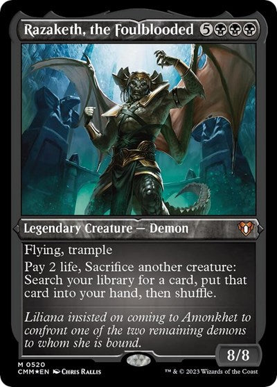 Razaketh, the Foulblooded (Foil Etched) (Commander Masters) Near Mint Foil