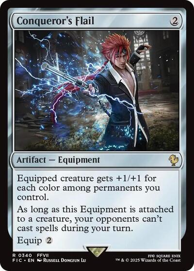 Conqueror's Flail (Commander: FINAL FANTASY) Light Play