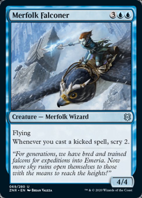 Merfolk Falconer (Zendikar Rising) Light Play