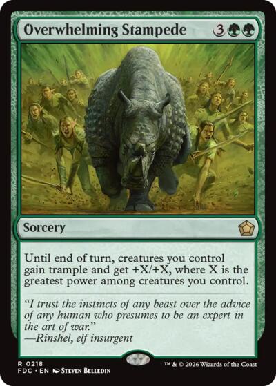 Overwhelming Stampede (Commander: Foundations) Near Mint
