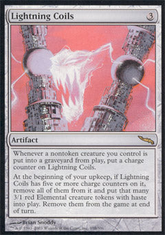 Lightning Coils (Mirrodin) Damaged / Poor
