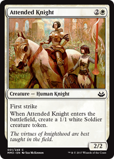 Attended Knight (Modern Masters 2017) Light Play Foil