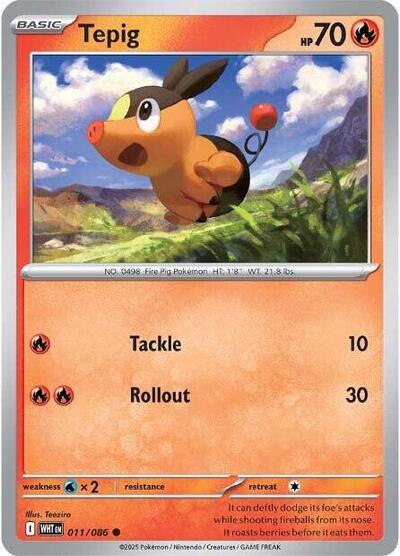 Tepig (SV: White Flare) Light Play Reverse Holofoil
