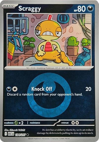 Scraggy (Energy Symbol Pattern) (ME: Ascended Heroes) Light Play Reverse Holofoil