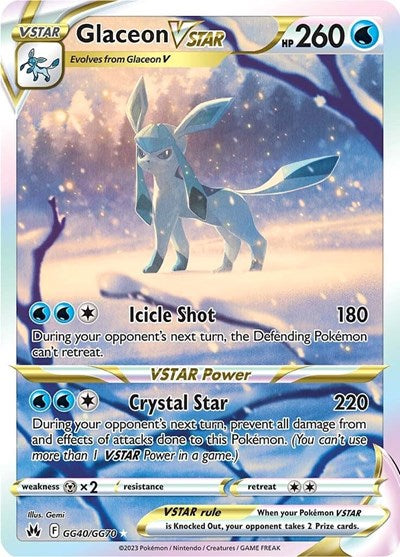 Glaceon VSTAR (Crown Zenith: Galarian Gallery) Near Mint Holofoil