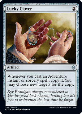 Lucky Clover (Throne of Eldraine) Light Play Foil