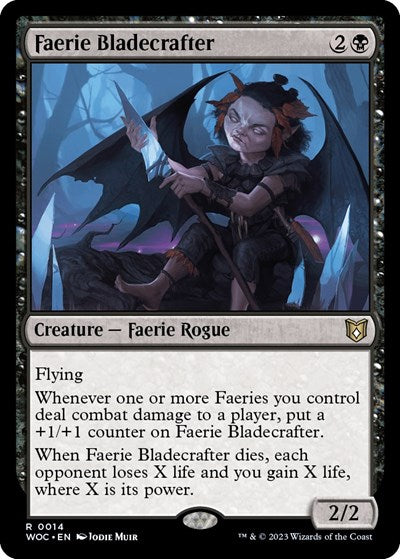 Faerie Bladecrafter (Commander: Wilds of Eldraine) Light Play