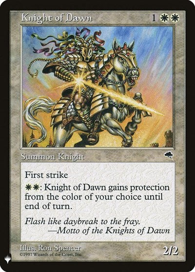 Knight of Dawn (Mystery Booster) Light Play