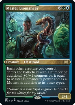Master Biomancer (Foil Etched) (Double Masters 2022) Light Play Foil