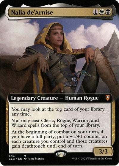Nalia de'Arnise (Extended Art) (Commander Legends: Battle for Baldur's Gate) Light Play