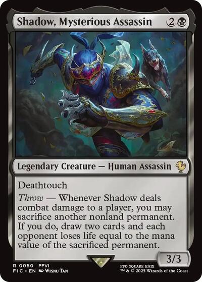Shadow, Mysterious Assassin (Commander: FINAL FANTASY) Light Play