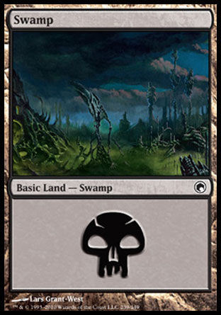 Swamp (239) (Scars of Mirrodin) Light Play