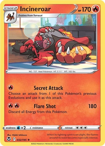 Incineroar (SWSH12: Silver Tempest) Light Play