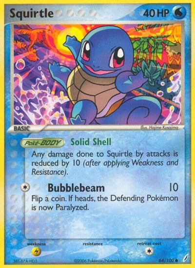 Squirtle - 064 (Crystal Guardians) Damaged / Poor