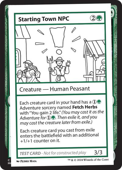 Starting Town NPC (Mystery Booster 2 Playtest Cards) Light Play
