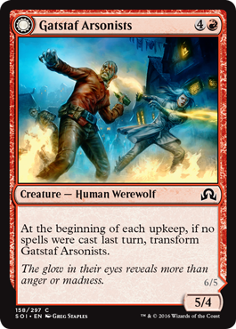 Gatstaf Arsonists (Gatstaf Ravagers) (Shadows Over Innistrad) Light Play