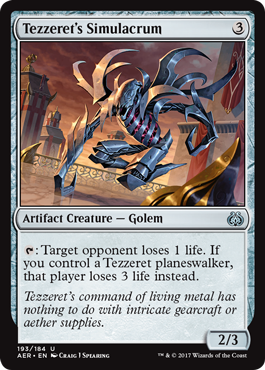 Tezzeret s Simulacrum (Aether Revolt) Light Play