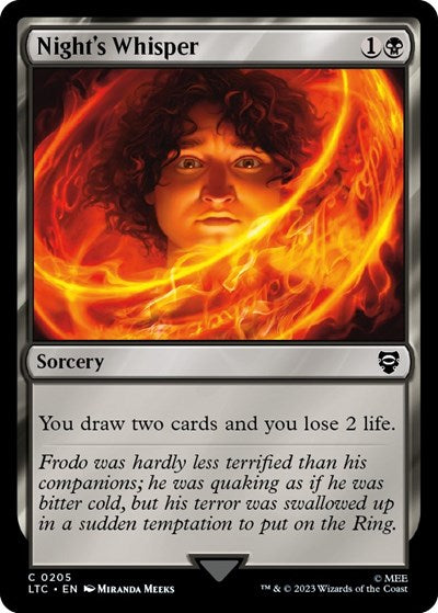 Night's Whisper (Commander: The Lord of the Rings: Tales of Middle-earth) Medium Play