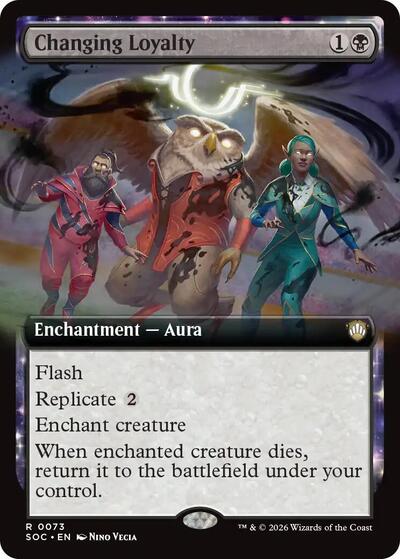 Changing Loyalty (Extended Art) (Commander: Secrets of Strixhaven) Light Play