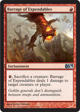 Barrage of Expendables (Magic 2014 Core Set) Medium Play