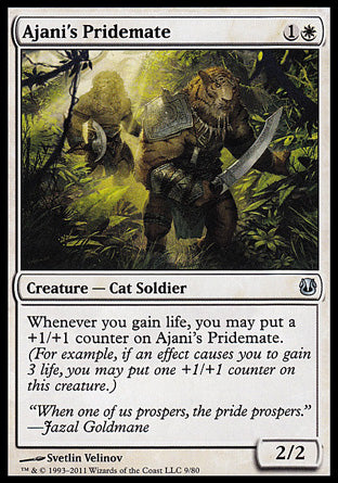 Ajani's Pridemate (Duel Decks: Ajani vs Nicol Bolas) Medium Play