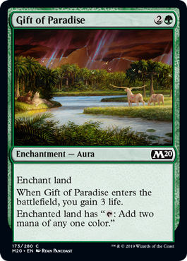 Gift of Paradise (Magic 2020 Core Set) Light Play