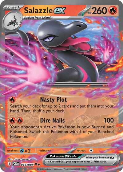Salazzle ex - 016 (ME03: Perfect Order) Light Play Holofoil