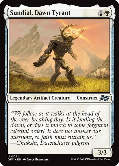 Sundial, Dawn Tyrant (Aetherdrift) Light Play