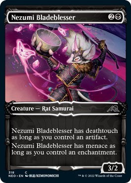 Nezumi Bladeblesser (Showcase) (Kamigawa: Neon Dynasty) Light Play