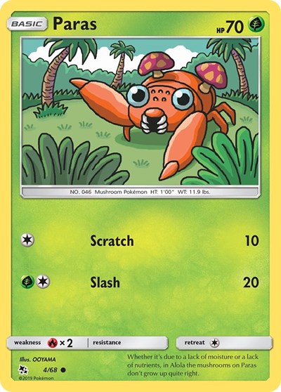 Paras (Hidden Fates) Light Play Reverse Holofoil
