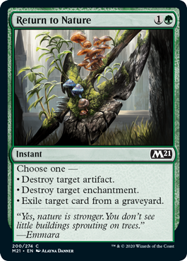 Return to Nature (Magic 2021 Core Set) Light Play Foil